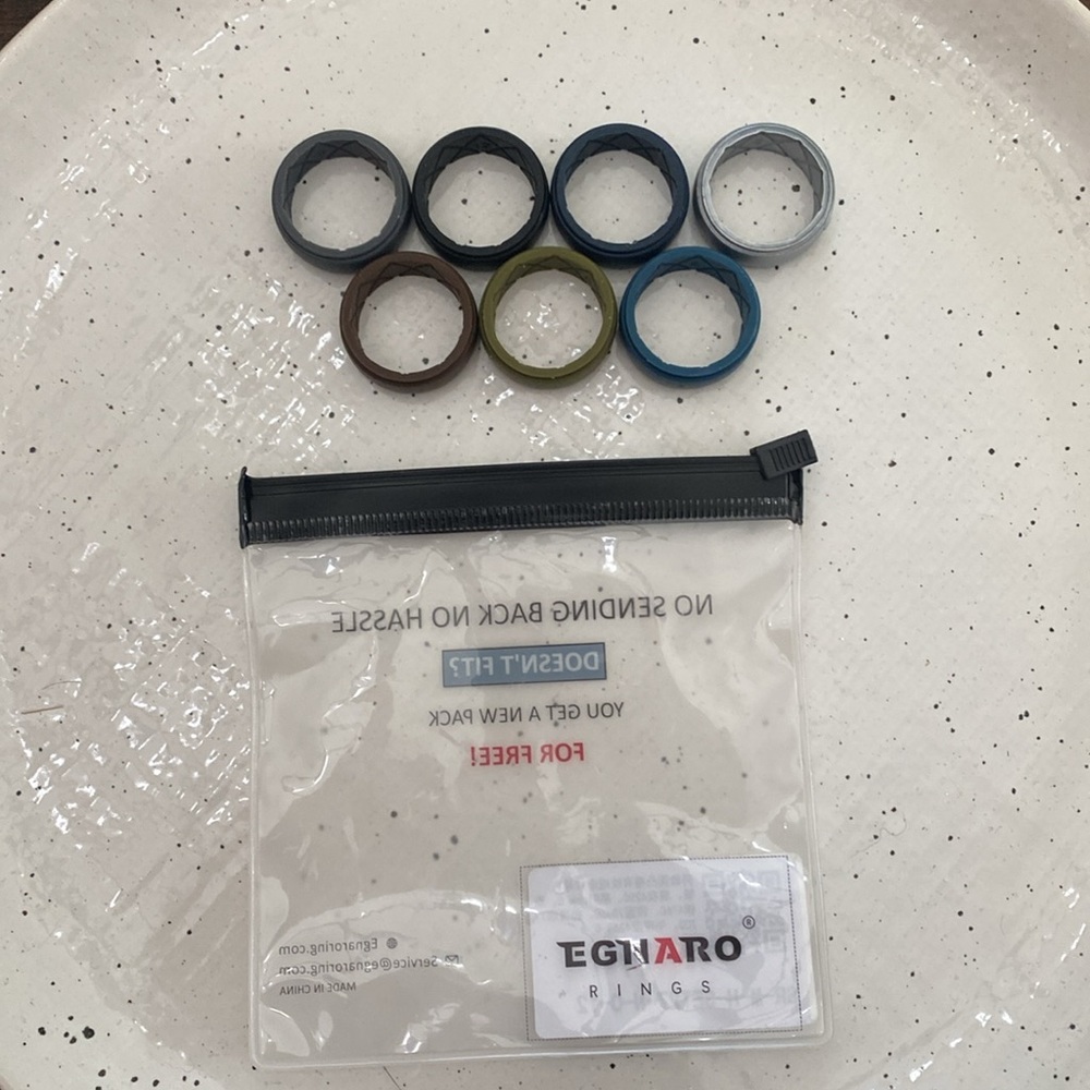 Egnaro Men’s Silicone Rings 10mm Wide 2.5mm Thick Wedding Bands Fits 11.5-12 - Picture 3 of 6